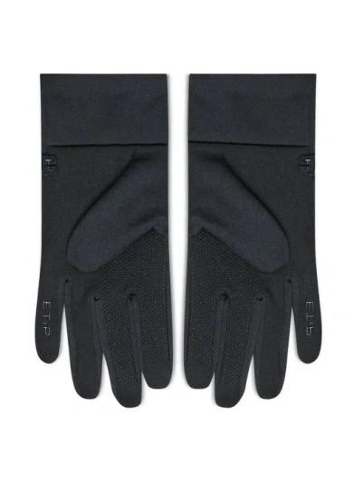 The North Face Black Polyester Gloves In Brown
