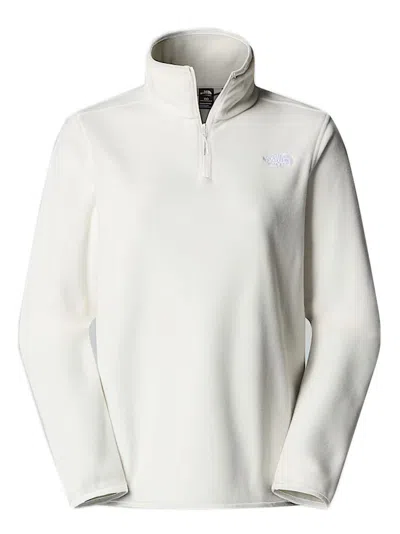 The North Face Glacier Fleece With 1/4 Zip In White