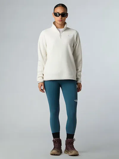 The North Face Glacier Fleece With 1/4 Zip In White