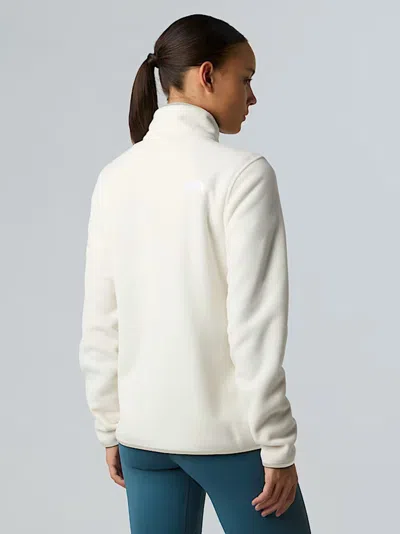 The North Face Glacier Fleece With 1/4 Zip In White