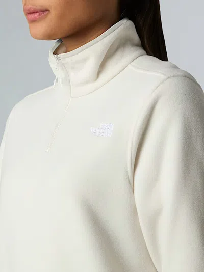 The North Face Glacier Fleece With 1/4 Zip In White