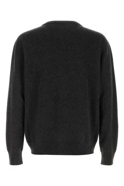 The Row Graphite Cashmere Blend Danube Cardigan In Black