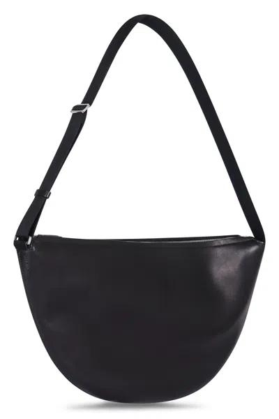 The Row Leather Shoulder Bag In Purple