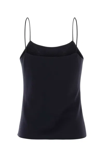 The Row Crepe Camisole Top Biggins Sleeveless In Black
