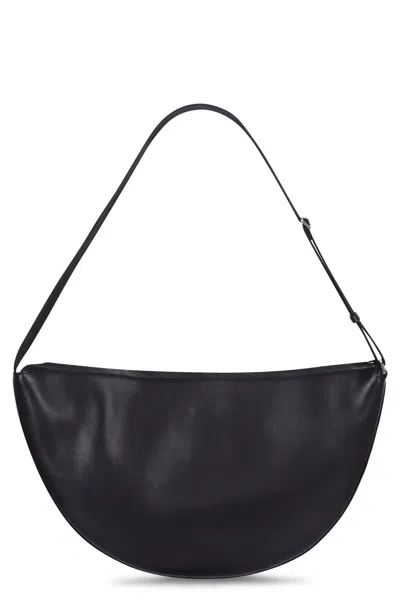 The Row Leather Shoulder Bag In Purple