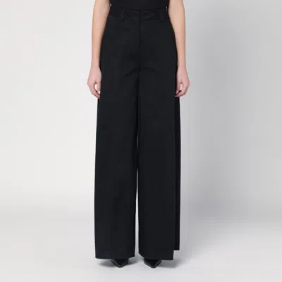 The Latest Thelatest Wide Black Alma Trousers In Black