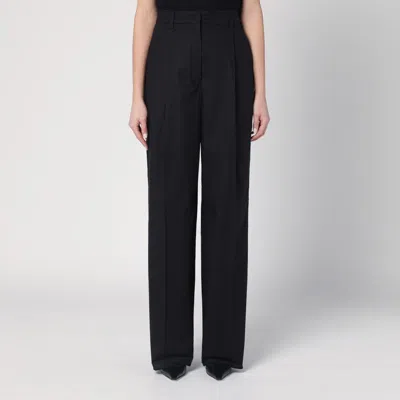 The Latest Thelatest Wide Black Alma Trousers In Black