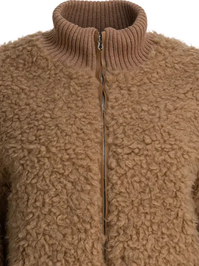 Thelaurent Zip-up Bomber Jacket In Brown