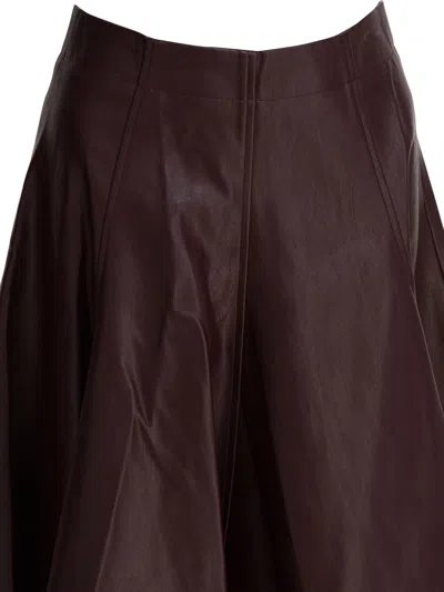 Thelaurent A-line Midi Skirt In Burgundy