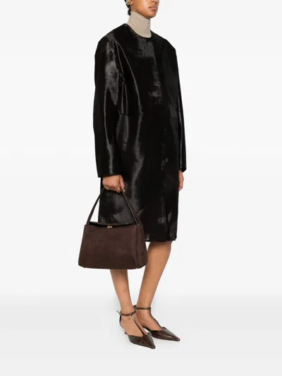 Themoirè Brown Spandex Shoulder Bag In Brown