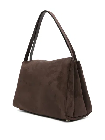 Themoirè Brown Spandex Shoulder Bag In Brown