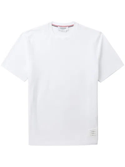 Thom Browne Side-slit Short-sleeve T-shirt In White