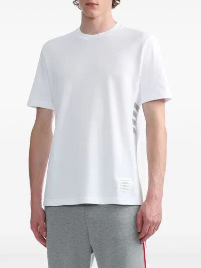 Thom Browne Side-slit Short-sleeve T-shirt In White