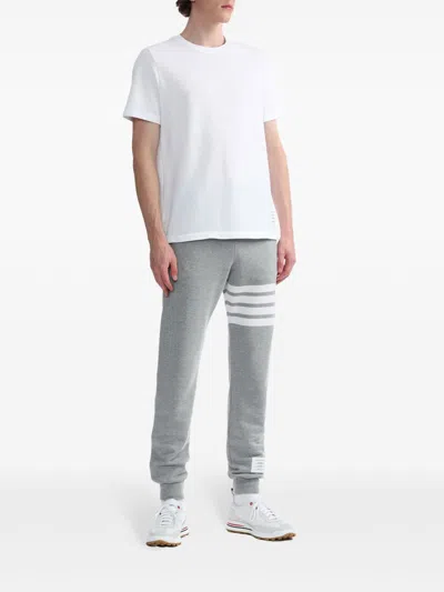 Thom Browne Side-slit Short-sleeve T-shirt In White
