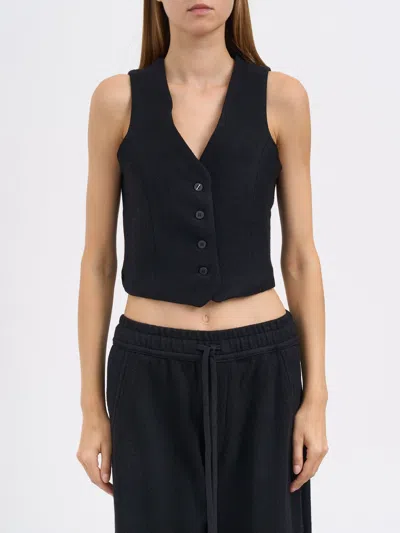 Thom Krom Fitted Wool Vest In Black