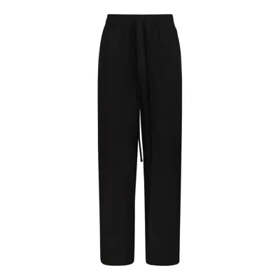 Thom Krom Metallised Cotton Trousers In Black