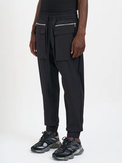 Thom Krom Nylon Jogger Pants In Blue