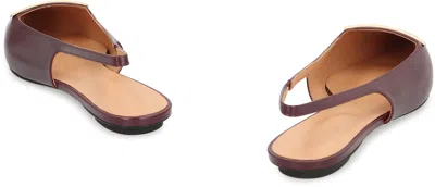 Tod's Pointy-toe Slingback Ballet Flats In Burgundy