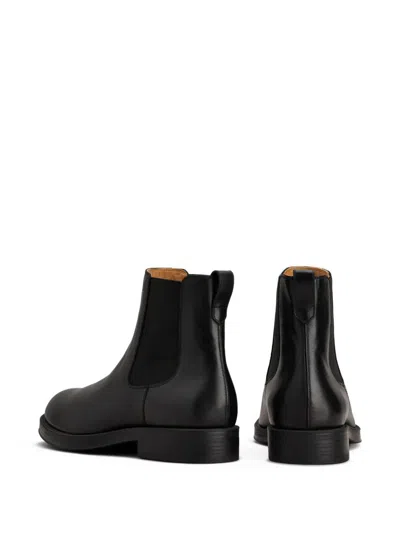 Tod's Suede Leather Chealsea Boots In Black