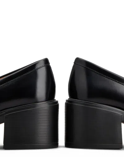 Tod's Leather Loafers With Round Toe And Block Heel In Animal Print