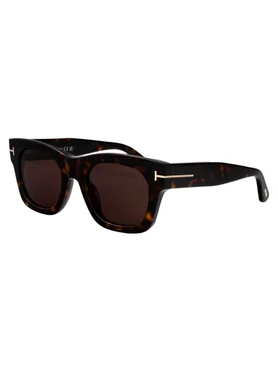 Tom Ford Eyewear Square Frame Sunglasses In Brown