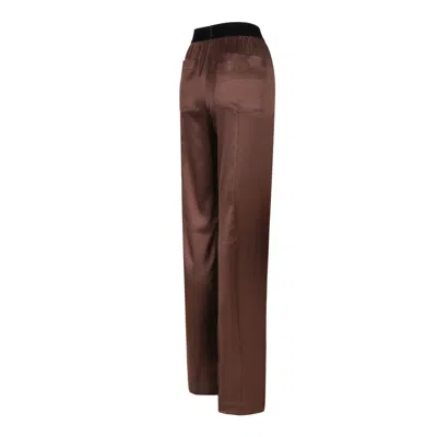 Tom Ford Dark Brown Silk Trousers In Brown