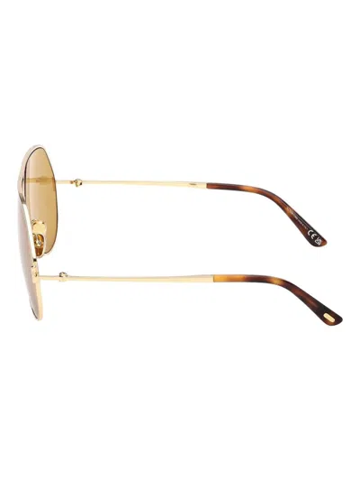 Tom Ford Rickie 63mm Oversize Navigator Sunglasses In Gold