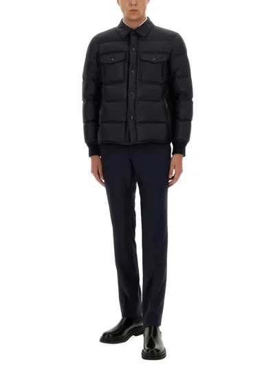Tom Ford Techno Satin Down Outershirt In Black