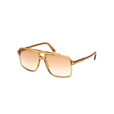 Tom Ford Kemp 59mm Navigator Sunglasses In Yellow