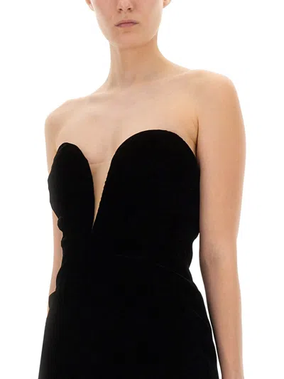 Tom Ford Velvet Cocktail Dress In Black