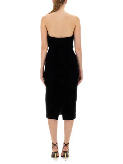 Tom Ford Velvet Cocktail Dress In Black