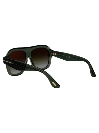 Tom Ford Verde Chiaro Luc / Verde Grad Acetate Sunglasses In Green