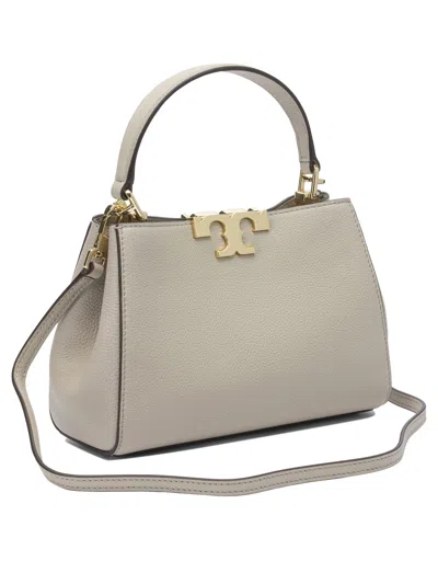 Tory Burch Medium Eleanor Soft Satchel Leather Shoulder Bag In White