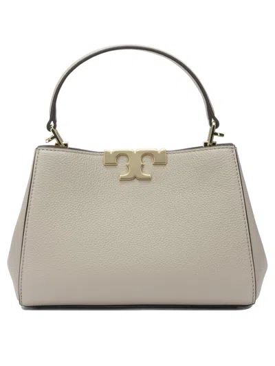 Tory Burch Medium Eleanor Soft Satchel Leather Shoulder Bag In White