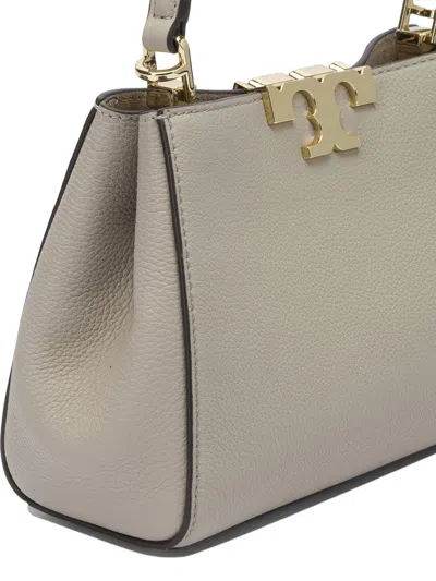 Tory Burch Medium Eleanor Soft Satchel Leather Shoulder Bag In White