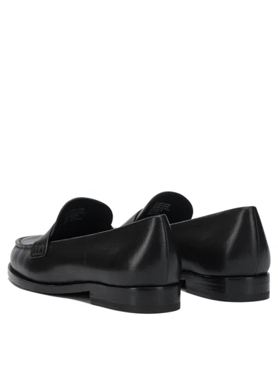 Tory Burch Black Bovine Leather Loafers In Black