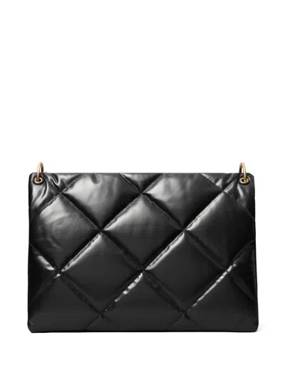 Tory Burch Kira Diamond Quilt Satchel In Black