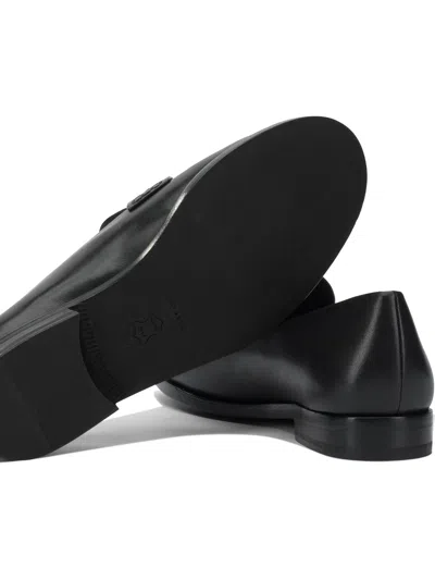 Tory Burch Black Bovine Leather Loafers In Black