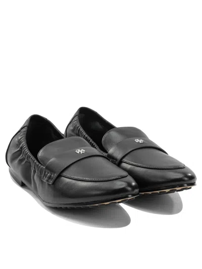 Tory Burch Gathered Detail Loafers In Black