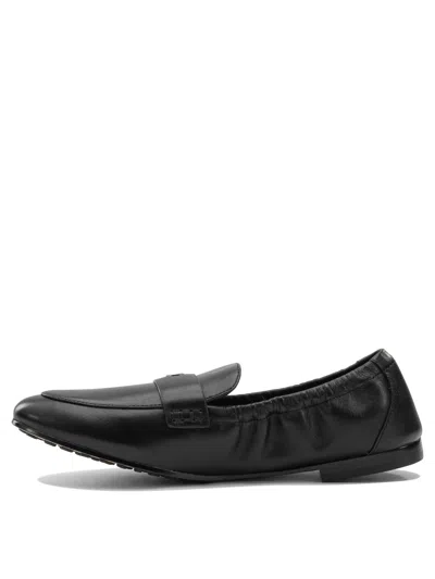 Tory Burch Gathered Detail Loafers In Black