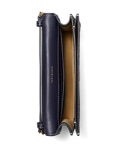 Tory Burch T Monogram Envelope Chain Wallet In Tory Navy