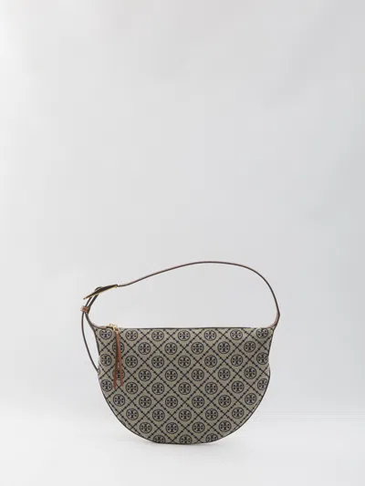 Tory Burch Blue Cotton-polyester Handbag In Gray