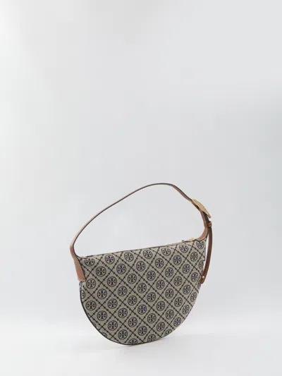 Tory Burch Blue Cotton-polyester Handbag In Gray