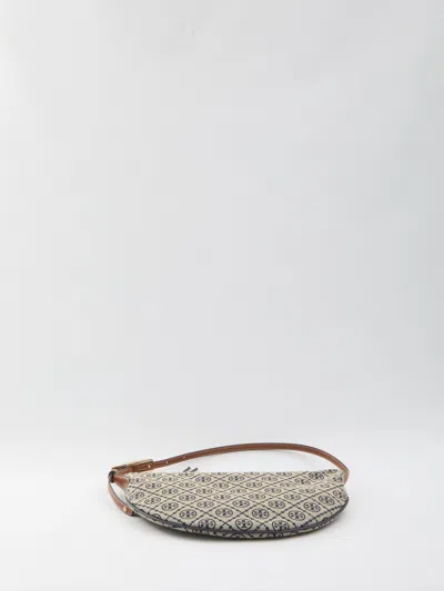 Tory Burch Blue Cotton-polyester Handbag In Gray