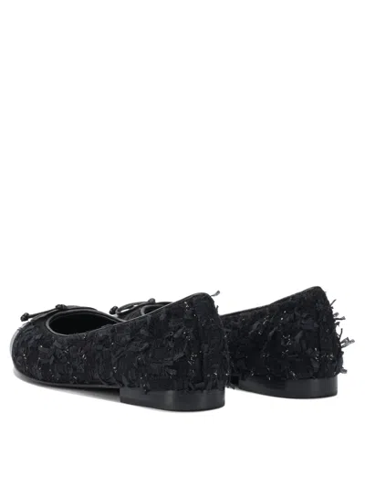 Tory Burch Round Toe Ballerina Shoes With Bow Detail In Multi