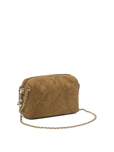 Tory Burch Brown Suede Crossbody Bag In Brown