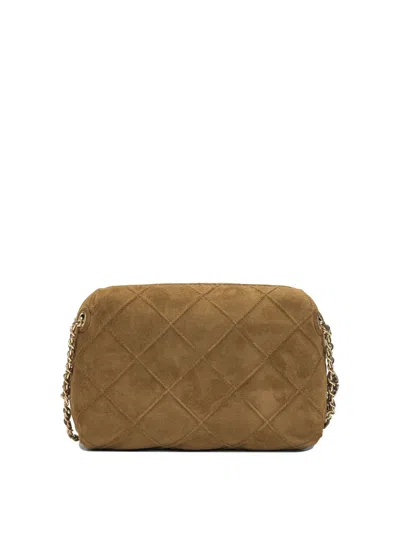 Tory Burch Brown Suede Crossbody Bag In Brown