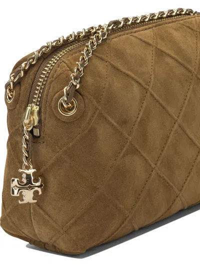 Tory Burch Brown Suede Crossbody Bag In Brown