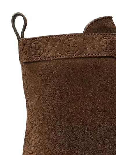 Tory Burch 65mm T-monogram Ankle Boots In Brown