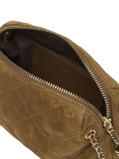 Tory Burch Brown Suede Crossbody Bag In Brown